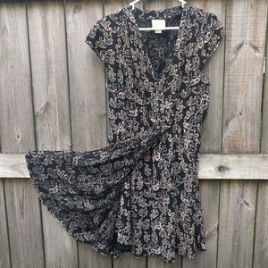 Anthropologie Faux-Wrap Elephant Dress